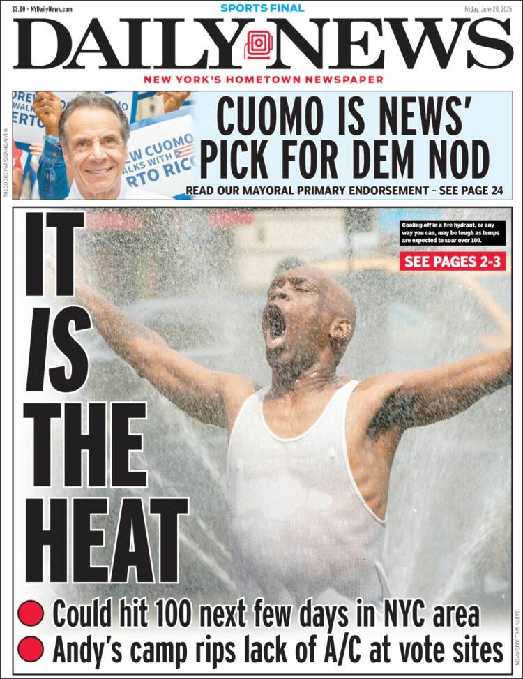 Portada de Daily News - New York (USA)
