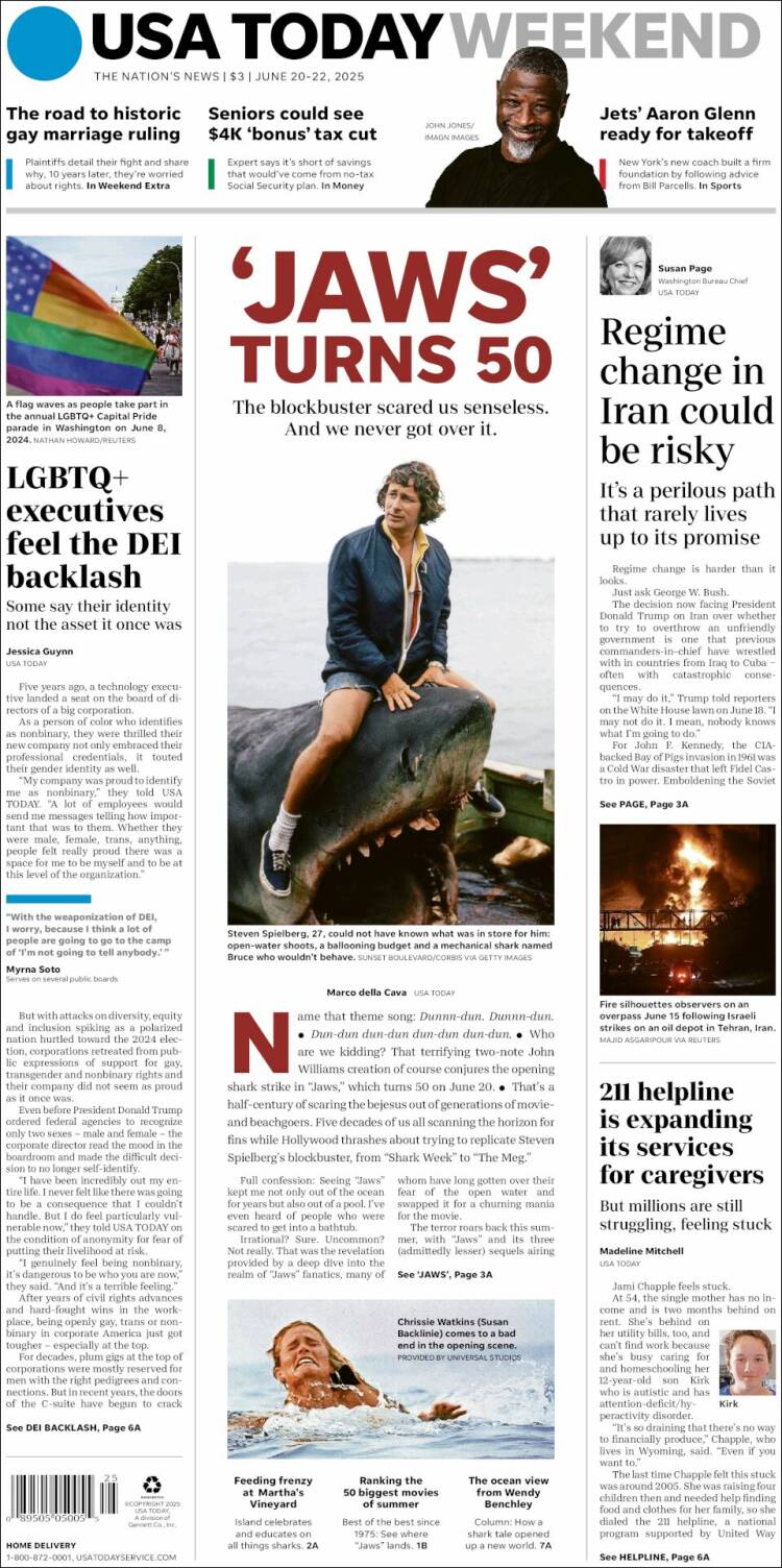 Portada de USA Today (USA)