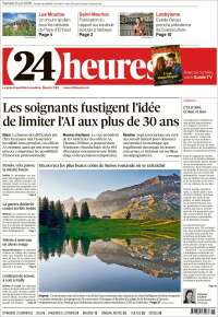 Portada de 24 Heures (Suiza)
