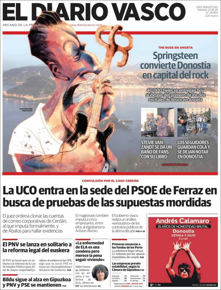 Portada de Diario Vasco (España)