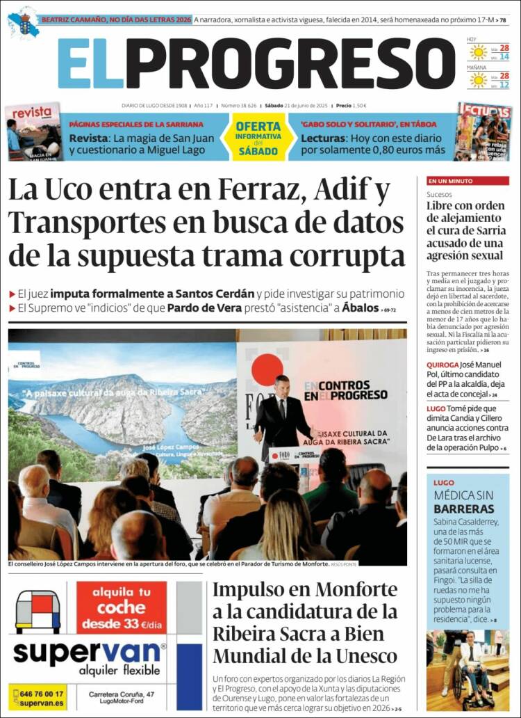 Portada de El Progreso (España)