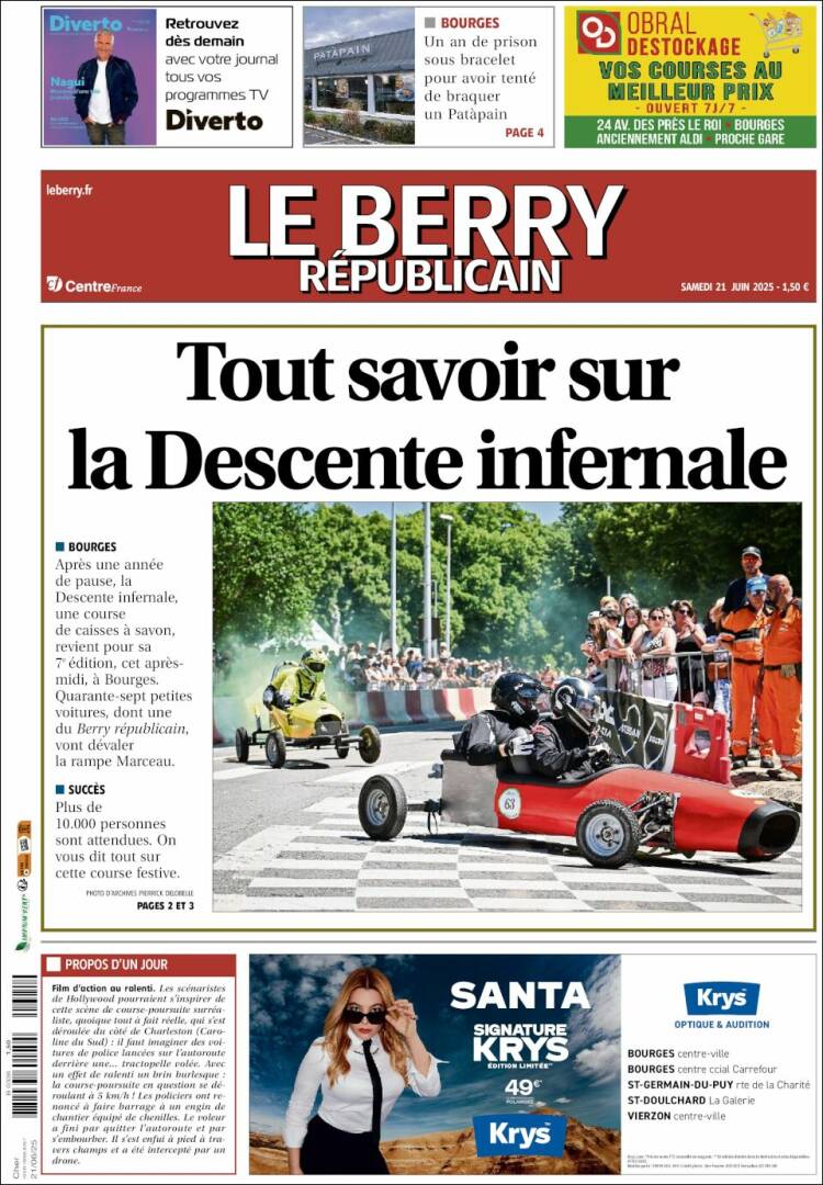 Portada de Berry Republicain (Francia)