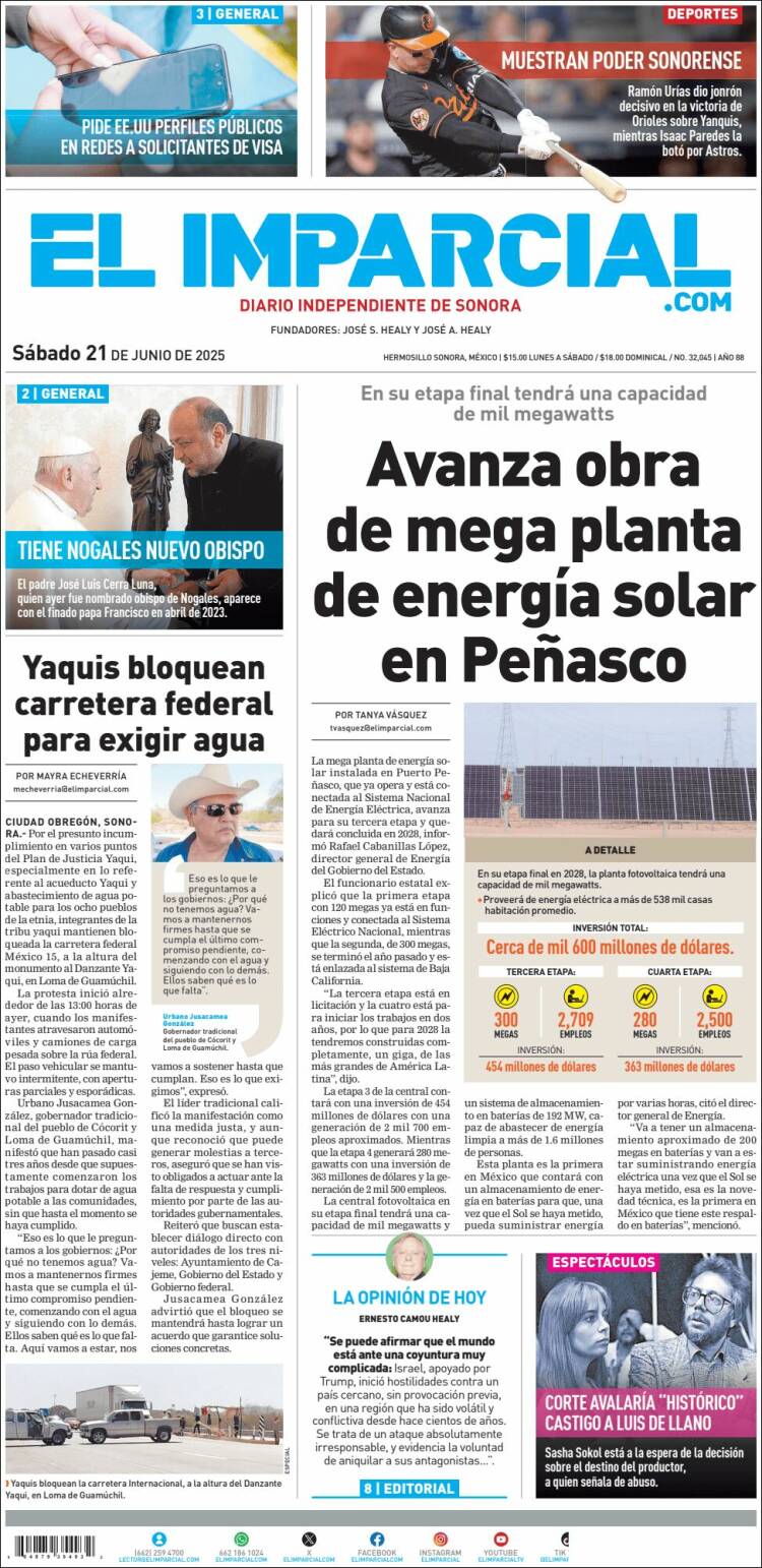 Portada de El Imparcial (México)