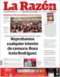 Portada de La Razón (México)