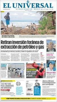 Portada de El Universal (México)