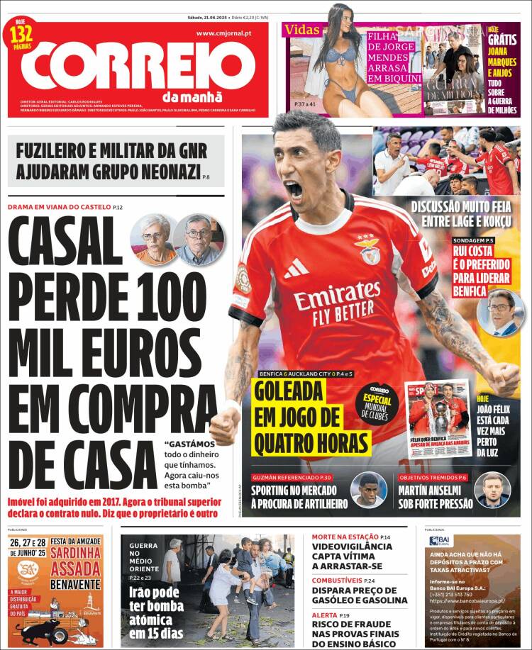 Portada de Correio da Manhã (Portugal)