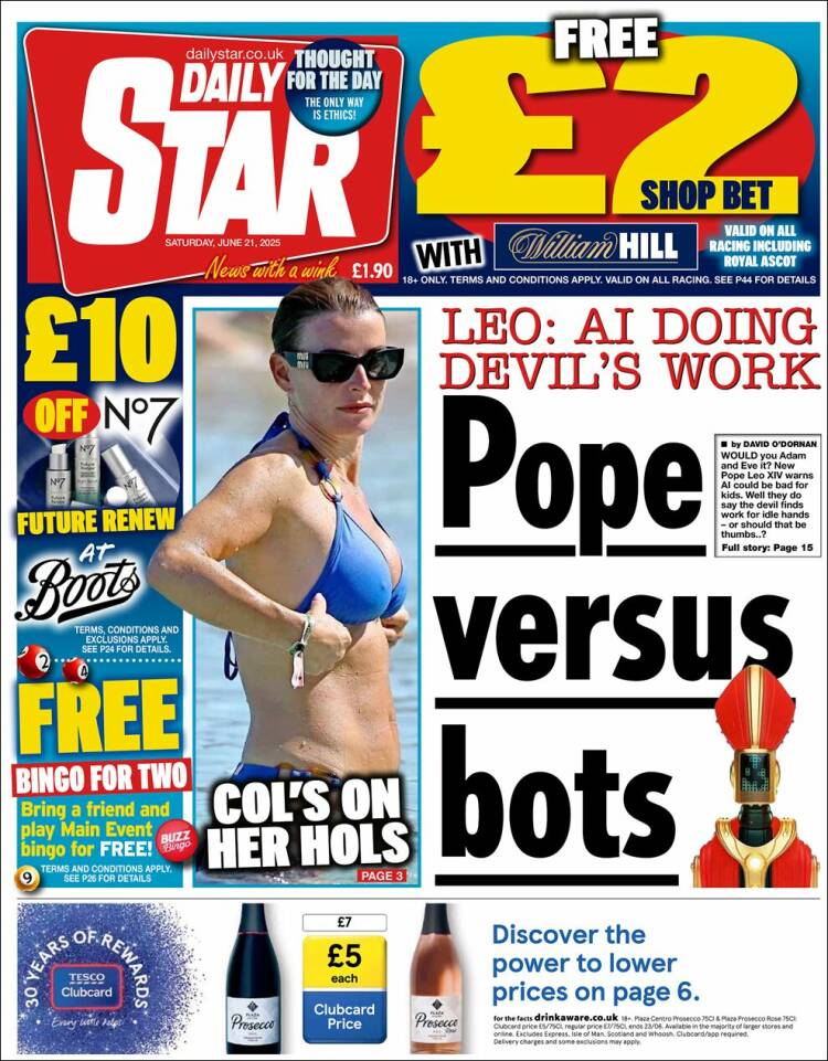 Portada de Daily Star (United Kingdom)