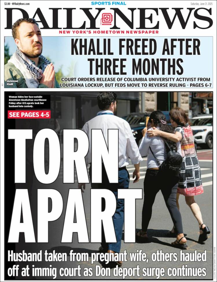 Portada de Daily News - New York (USA)