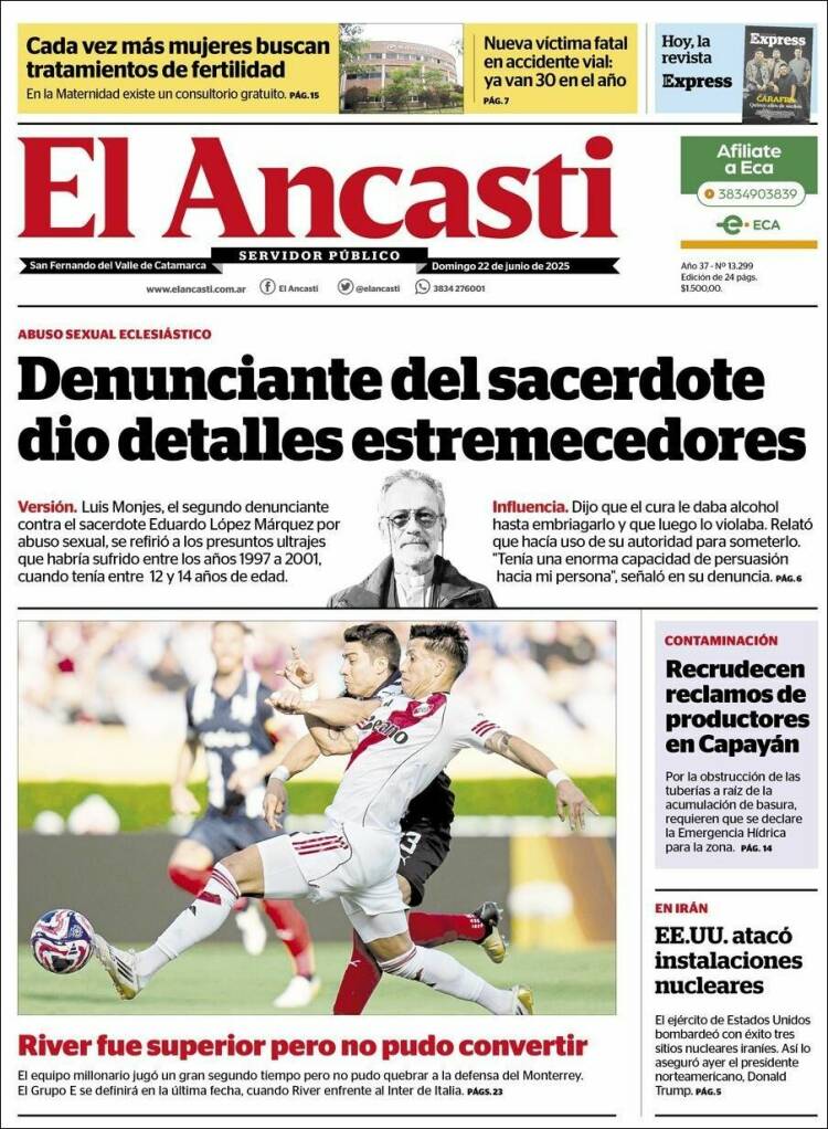 Portada de El Ancasti (Argentina)