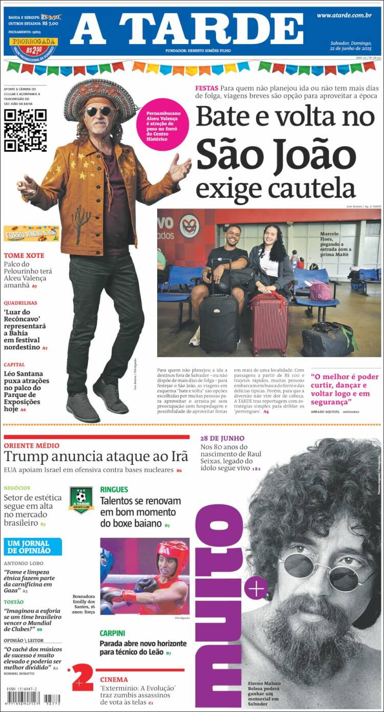 Portada de Diário A Tarde (Brasil)
