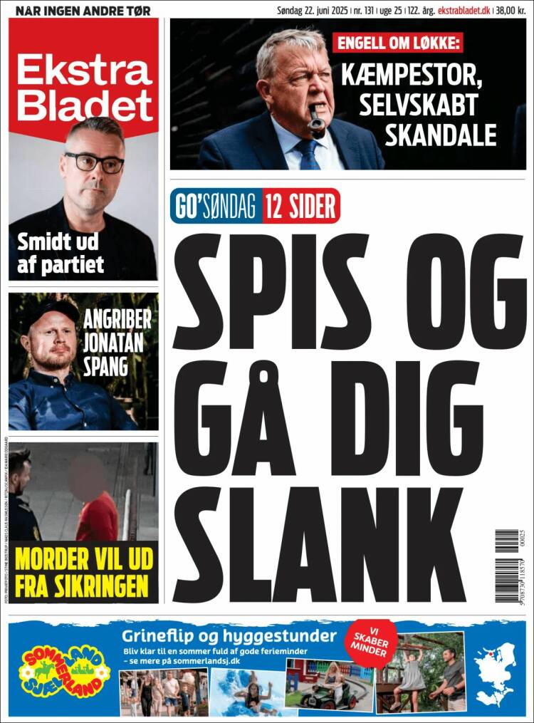 Portada de Ekstra Bladet (Dinamarca)