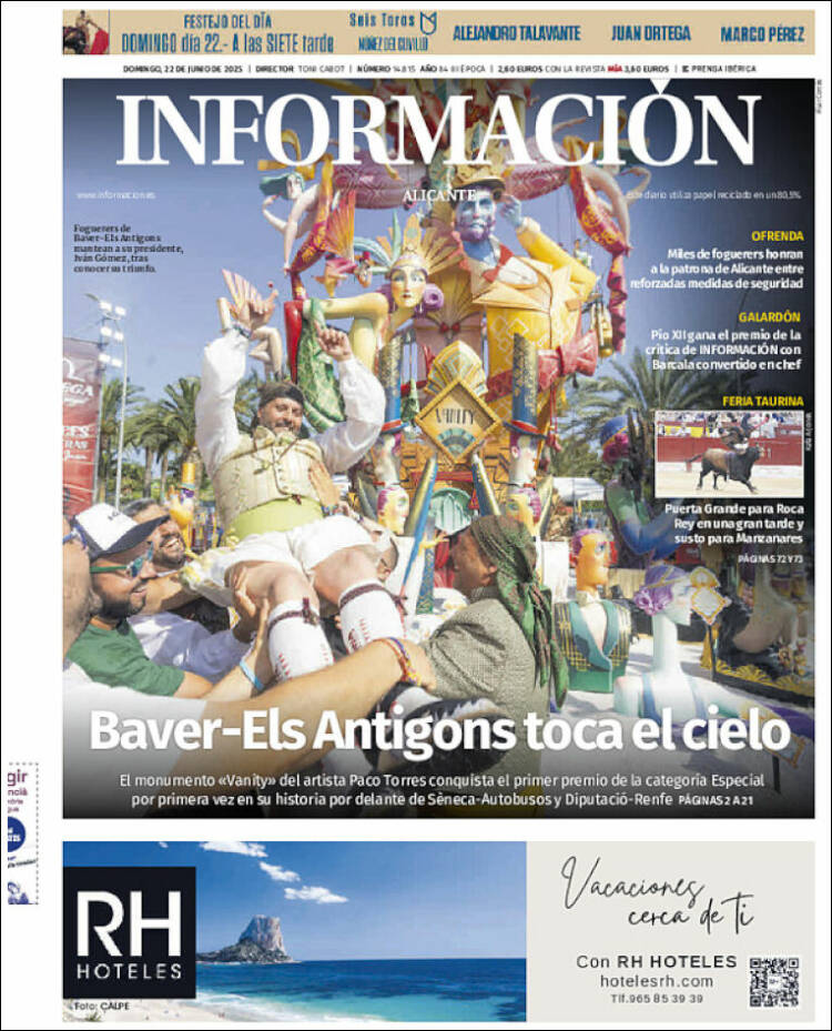 Portada de Diario Información (Spain)