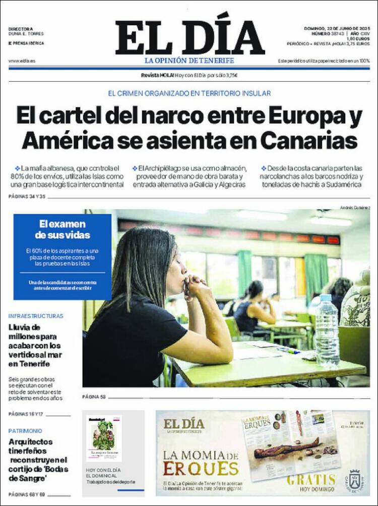 Portada de El Día (España)