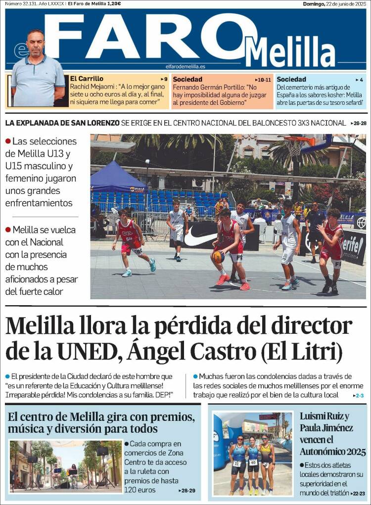 Portada de El Faro de Melilla (España)