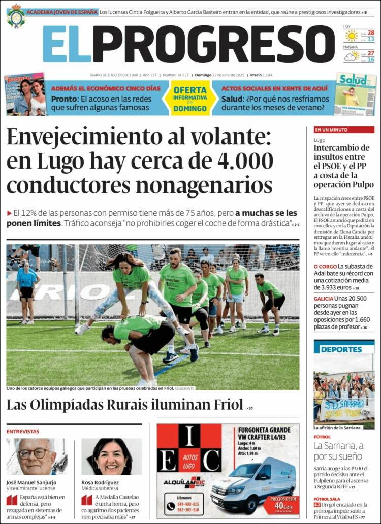 Portada de El Progreso (España)
