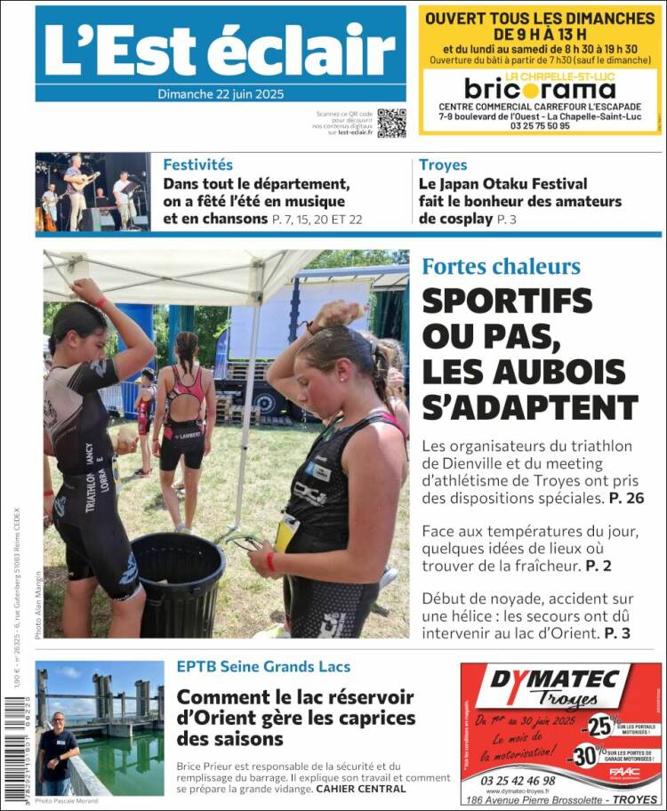 Portada de L'Est Eclair (Francia)