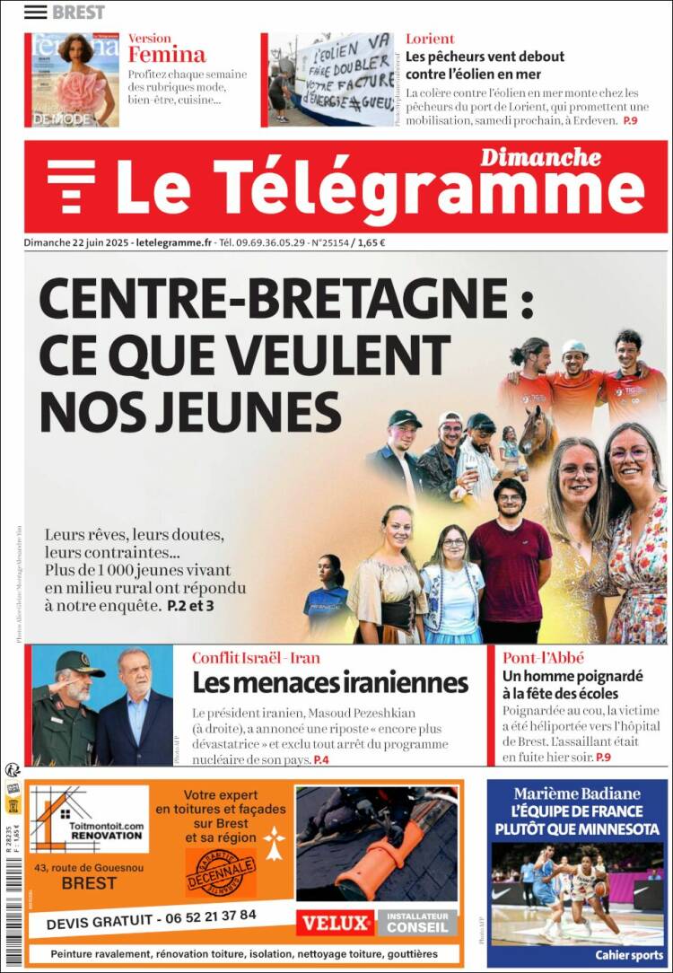 Portada de Télégramme (France)
