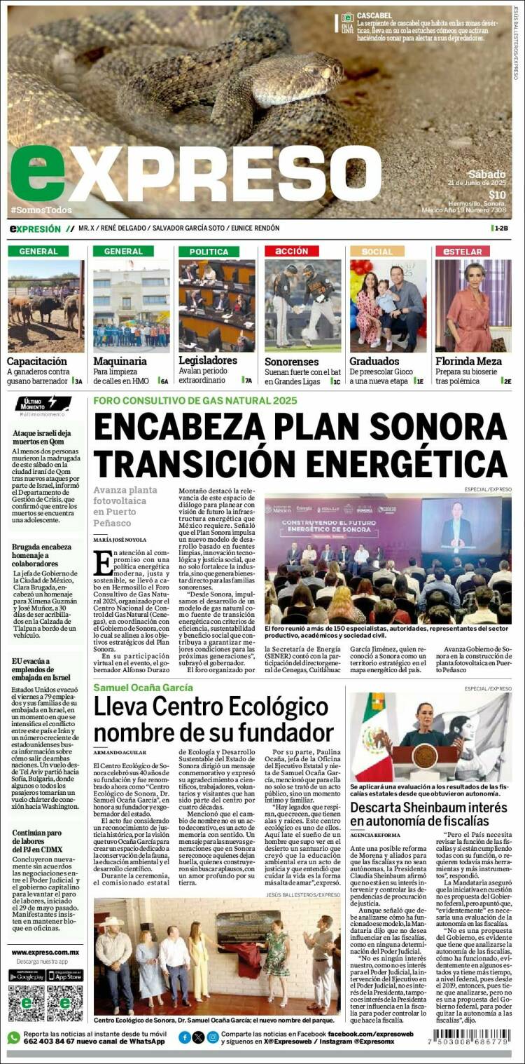 Portada de Expreso (México)
