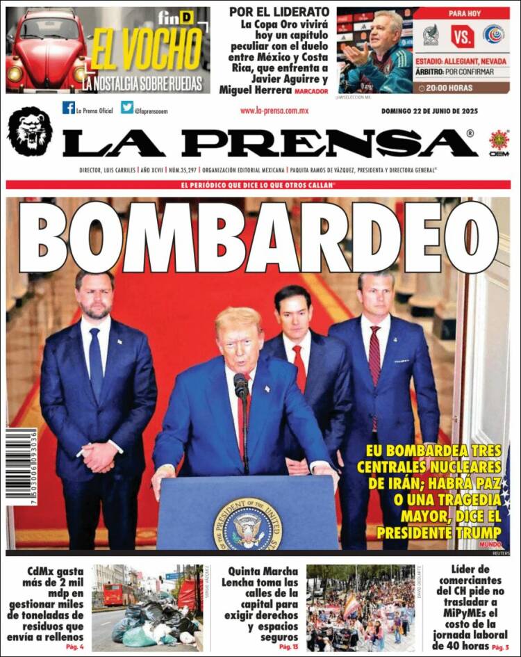 Portada de La Prensa (México)