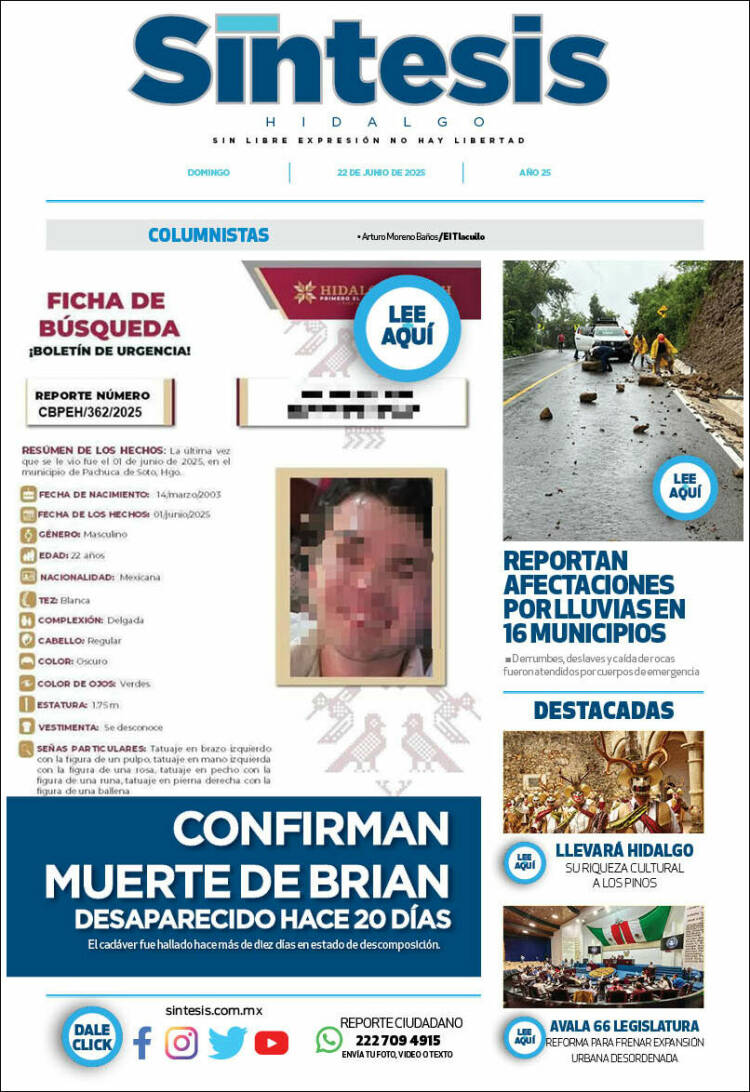 Portada de Sistesis - Hidalgo (México)