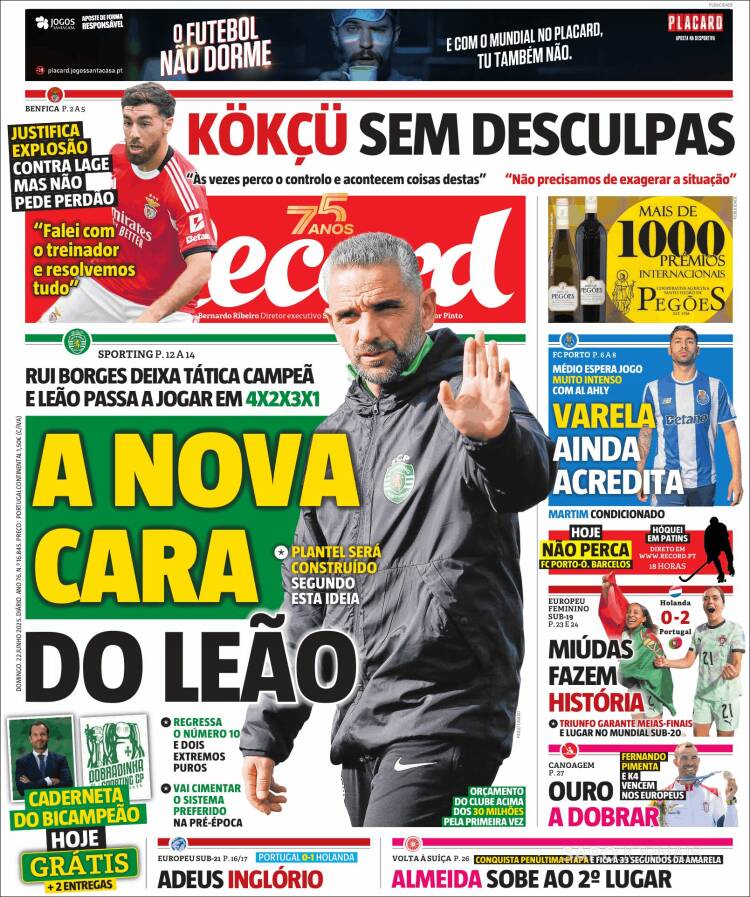 Portada de Record (Portugal)