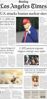 Portada de Los Angeles Times (USA)
