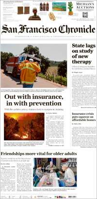 Portada de San Francisco Chronicle (USA)