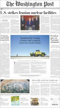 Portada de The Washington Post (USA)