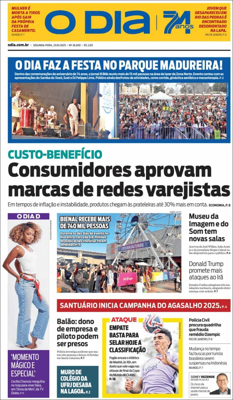 Portada de O Dia (Brasil)