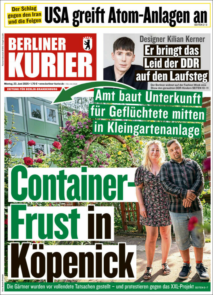 Portada de Berliner Kurier - Startseite BK (Alemania)