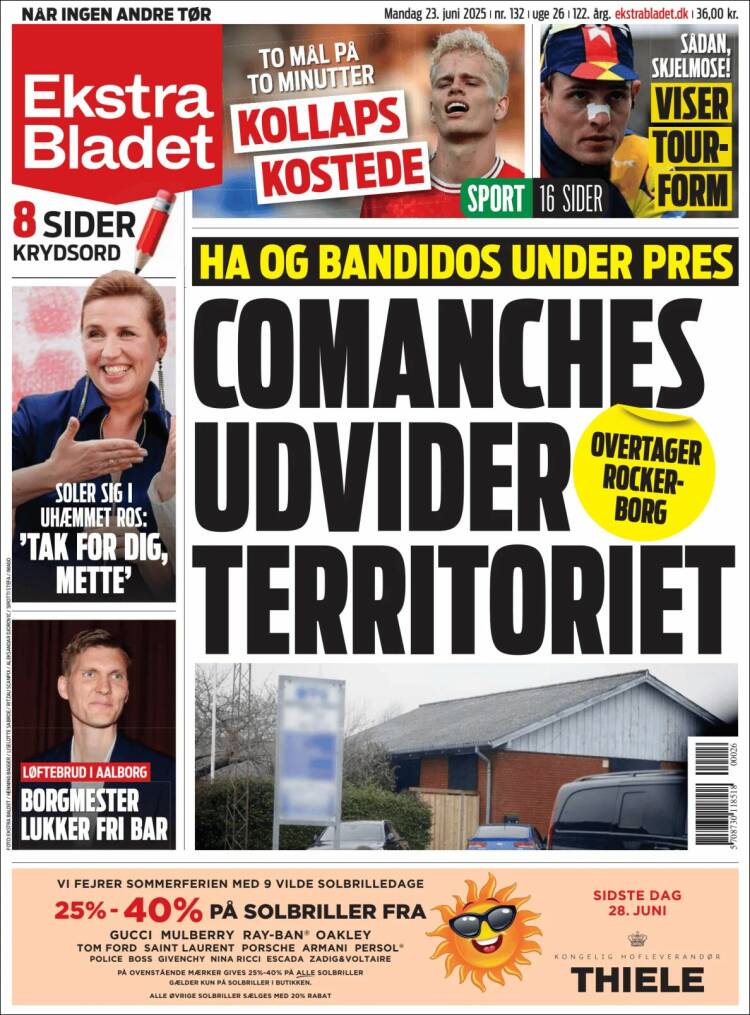 Portada de Ekstra Bladet (Dinamarca)