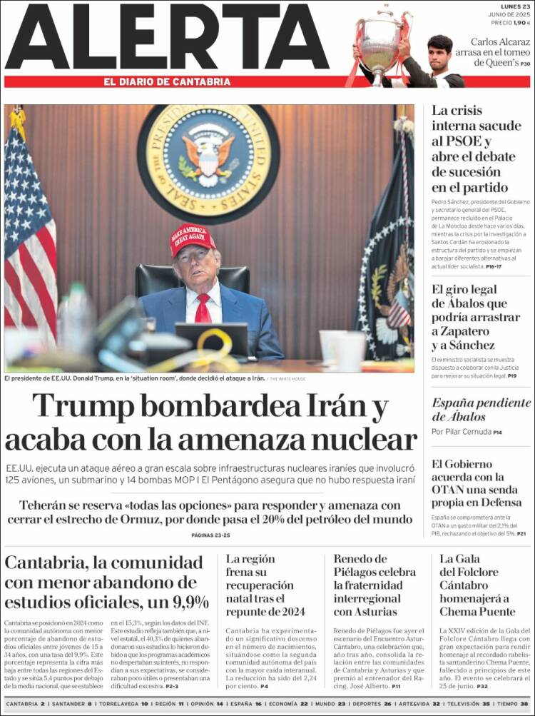 Portada de Alerta - El Diario de Cantabria (Spain)
