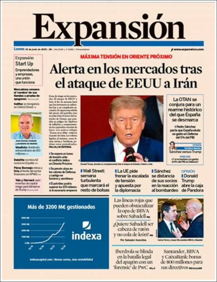 Portada de Expansión (España)