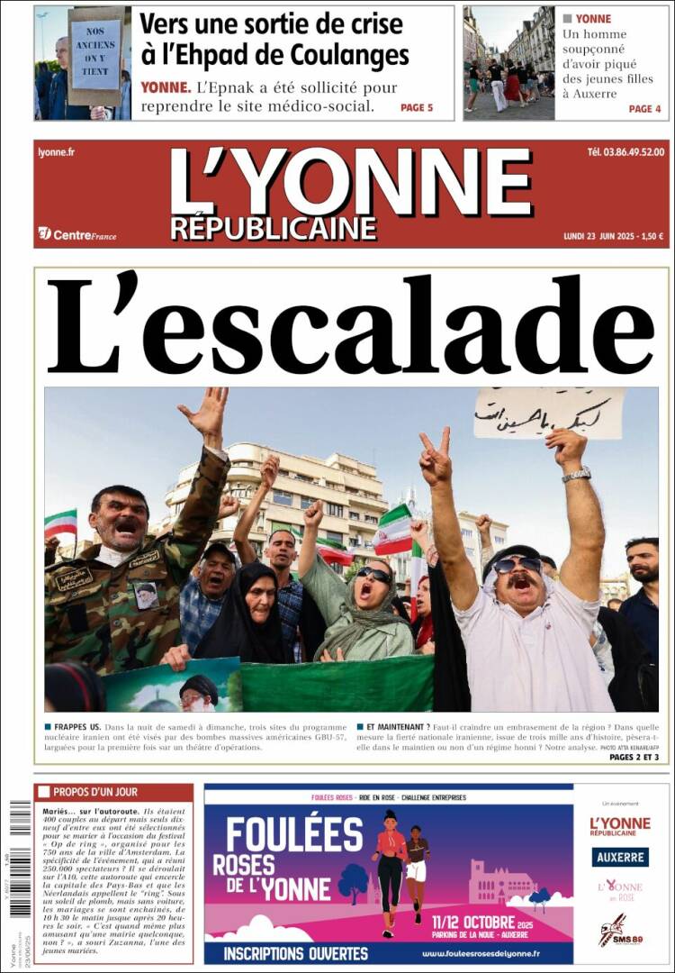 Portada de L'Yonne-Républicaine (Francia)