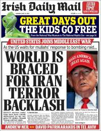 Portada de Irish Daily Mail (Irlanda)