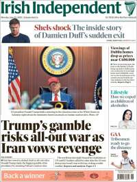 Portada de Irish Independent (Irlanda)