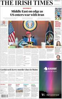 Portada de Irish Times (Irlanda)