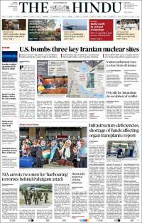 Portada de The Hindu (Inde)