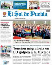 Portada de El Sol de Puebla (Mexique)