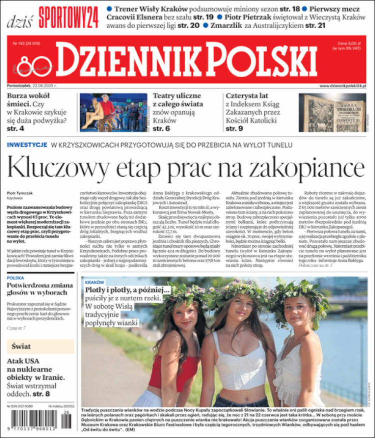 Portada de Dziennik (Polonia)