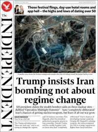Portada de The Independent (Reino Unido)