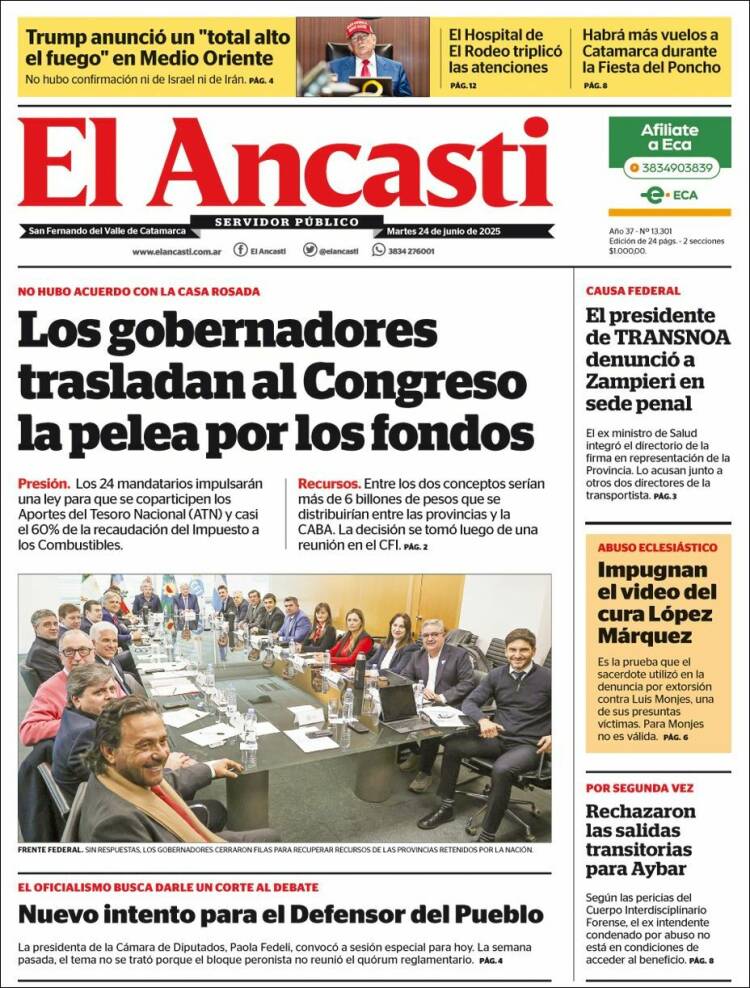 Portada de El Ancasti (Argentina)