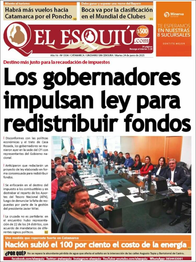 Portada de El Esquiu (Argentina)
