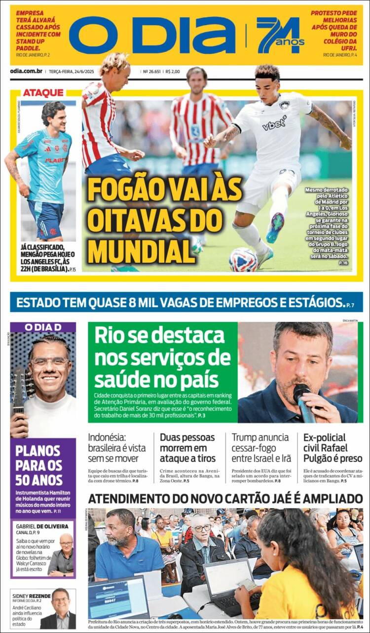Portada de O Dia (Brasil)