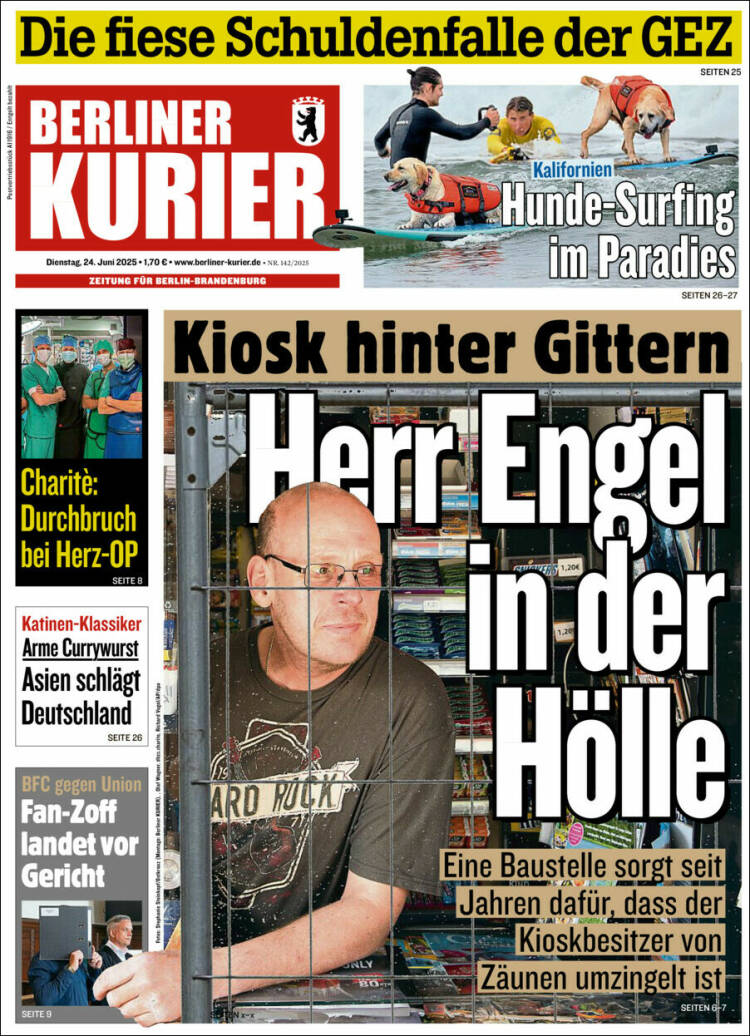 Portada de Berliner Kurier - Startseite BK (Alemania)