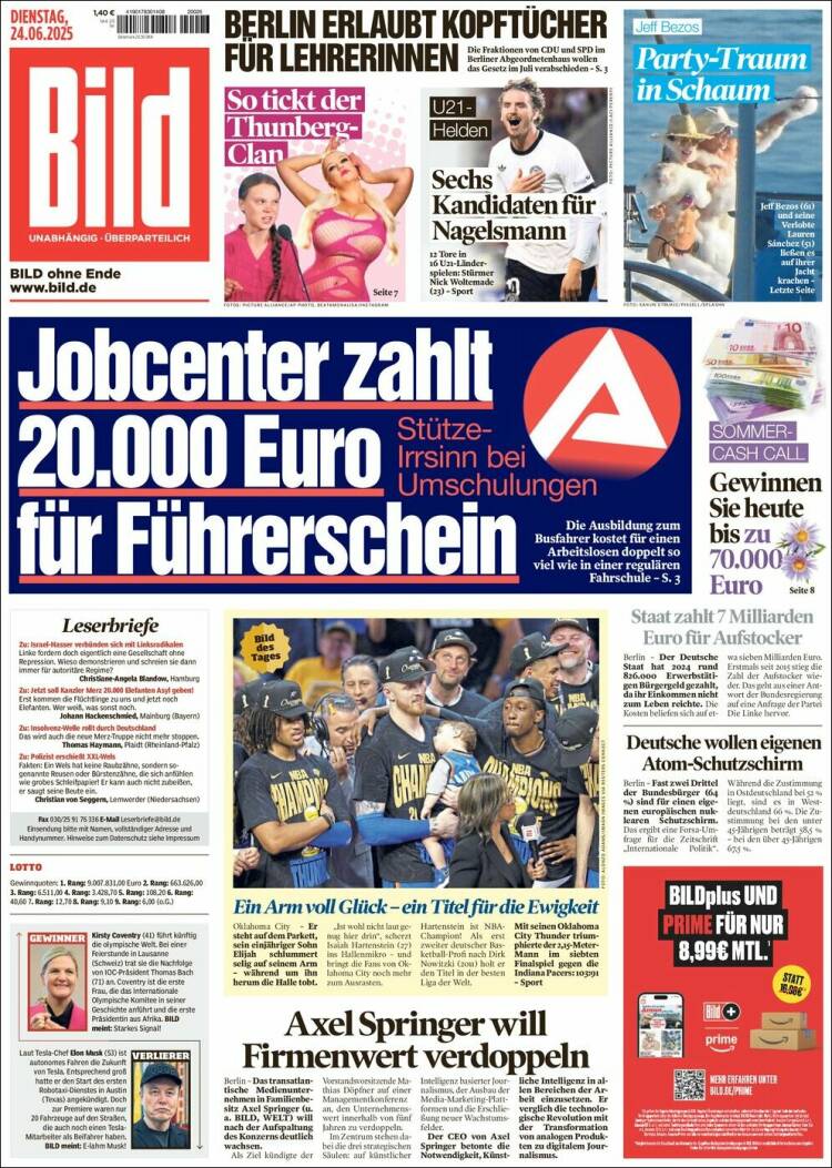 Portada de Bild (Alemania)