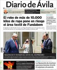 Portada de Diario de Ávila (Spain)