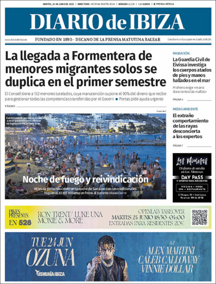 Portada de Diario de Ibiza (España)
