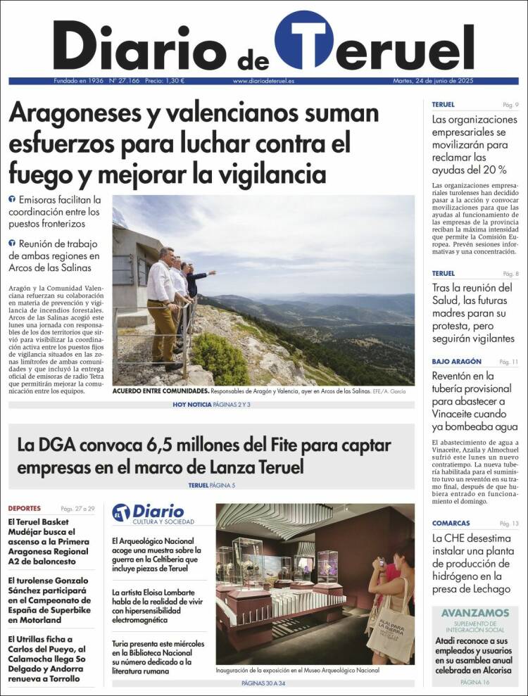 Portada de Diario de Teruel (Spain)