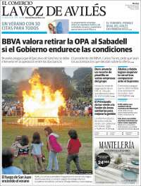 Portada de El Comercio - Avilés (Spain)